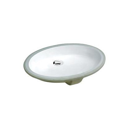 L-1613W / LUVUL 16 X13 INCHES OVAL UNDERMOUNT CERAMIC BATHROOM SINK WHITE 949115