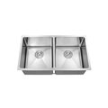 LUVUL R10 Handmade Sink – Equal Double Bowl – 18G Stainless Steel