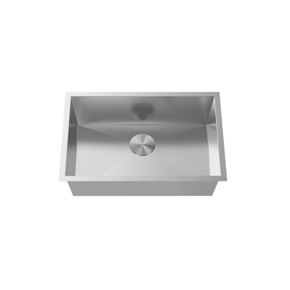 LUVUL 27" Zero Radius Handmade Undermount Sink – Single Bowl – 18G Stainless Steel