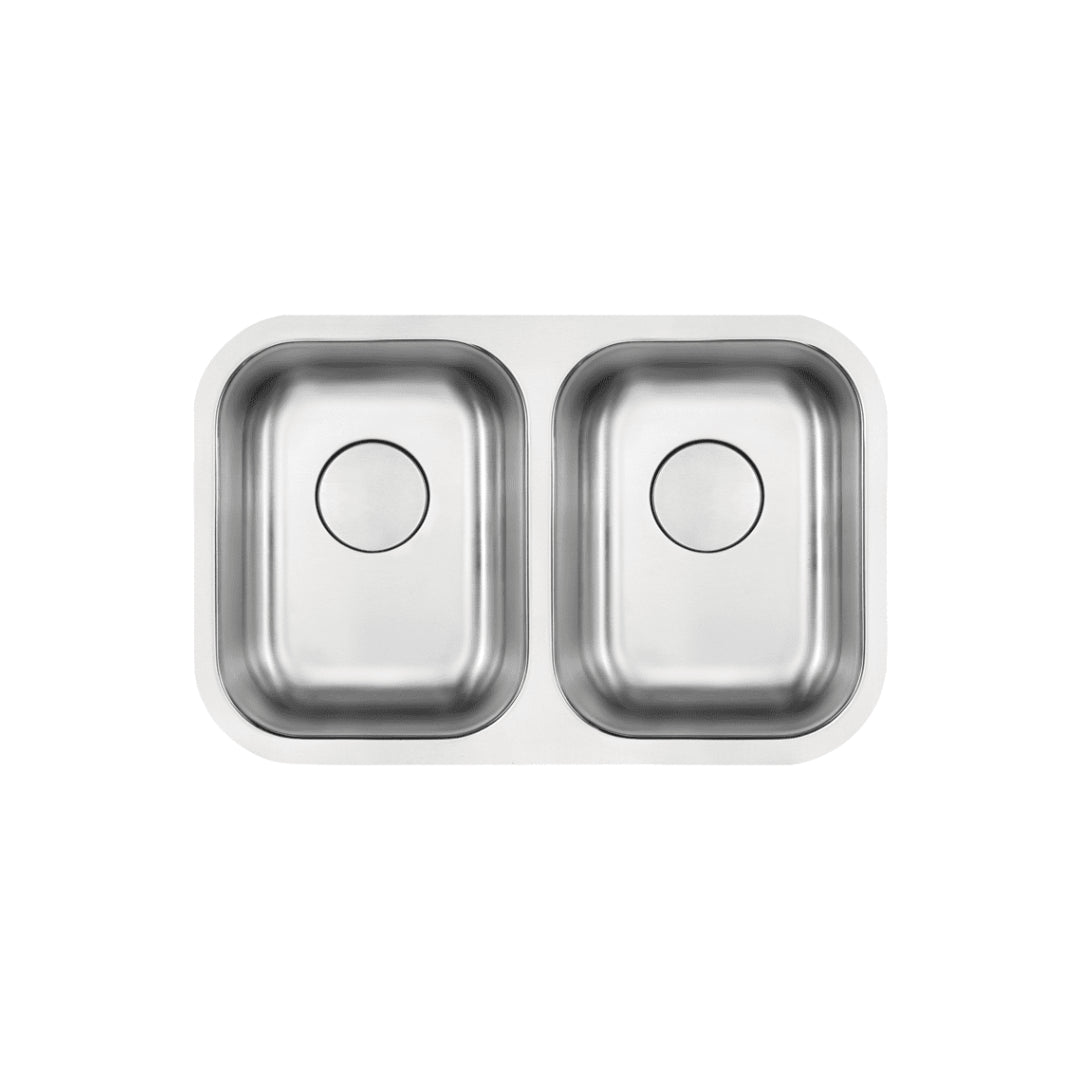 L-202-S /  LUVUL 28-INCH UNDERMOUNT 18G KITCHEN SINK STAINLESS DOUBLE BOWL 292636