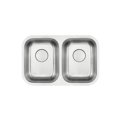 L-202-S /  LUVUL 28-INCH UNDERMOUNT 18G KITCHEN SINK STAINLESS DOUBLE BOWL 292636
