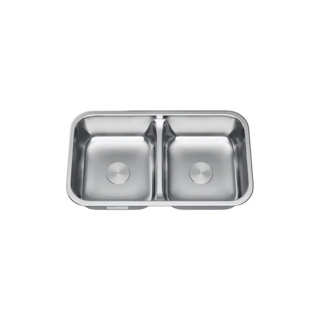 L-202-LD / LUVUL 32" - 50/50 UNDERMOUNT LOW DIVIDER 18G KITCHEN STAINLESS STEEL SINK  627979