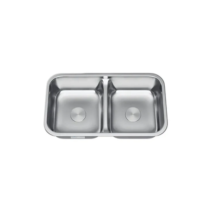 L-202-LD / LUVUL 32" - 50/50 UNDERMOUNT LOW DIVIDER 18G KITCHEN STAINLESS STEEL SINK  627979