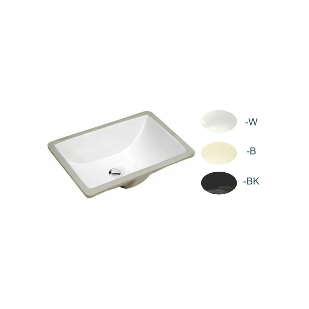 L-1813B / 604499 LUVUL 18 X 13 RECTANGULAR UNDERMOUNT CERAMIC BATHROOM SINK BISCUIT 604499