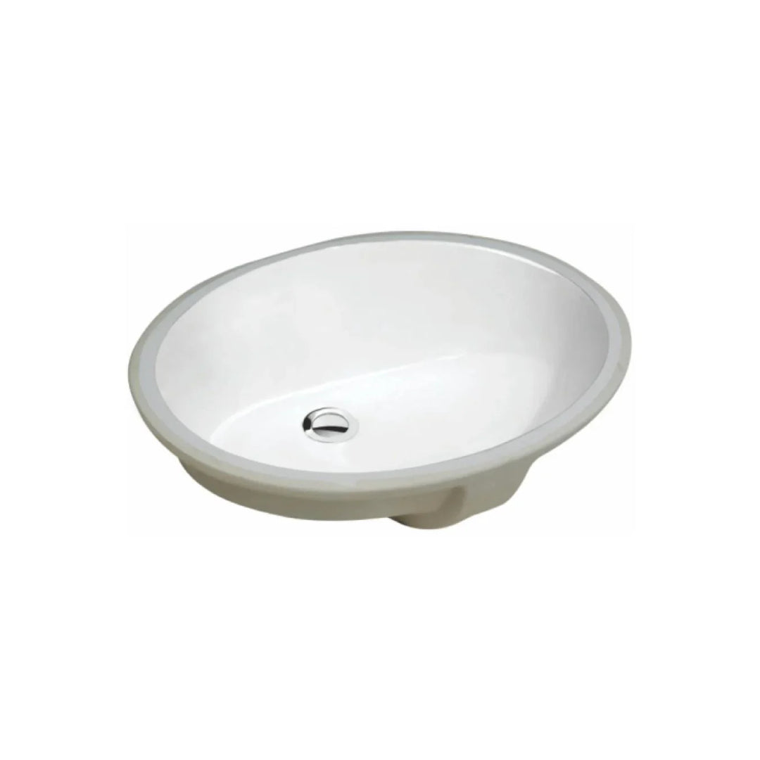 L-1512W / LUVUL 15X12 OVAL UNDERMOUNT CERAMIC BATHROOM SINK WHITE 591576
