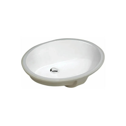 L-1512W / LUVUL 15X12 OVAL UNDERMOUNT CERAMIC BATHROOM SINK WHITE 591576