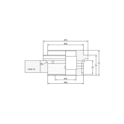 TERMINATOR RED PLUS PROFILE 3CM (T) R3 D20 1/2 GAS - POS. 1