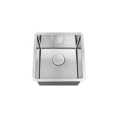 LUVUL 16" R10 Handmade Bar Sink – Single Bowl – 16G Stainless Steel