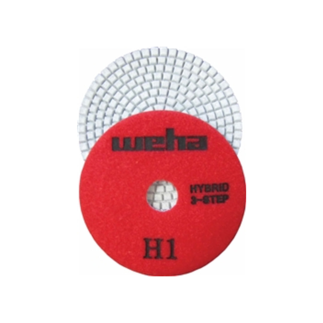 4" WEHA 3 STEP HYBRID STEP 1 DIAMOND POLISHING PAD ENGINEERED STONE