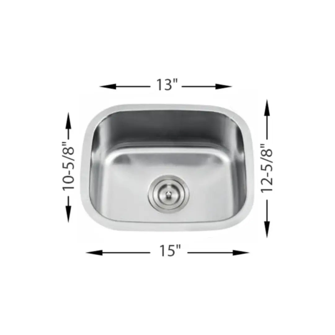 L-107 / LUVUL BAR/PREP SINGLE BOWL 18G STAINLESS STEEL SINK 599140