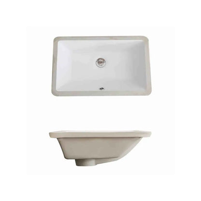 L-1611B / LUVUL 16 X 11 RECTANGULAR UNDERMOUNT CERAMIC BATHROOM SINK BISCUIT 908148