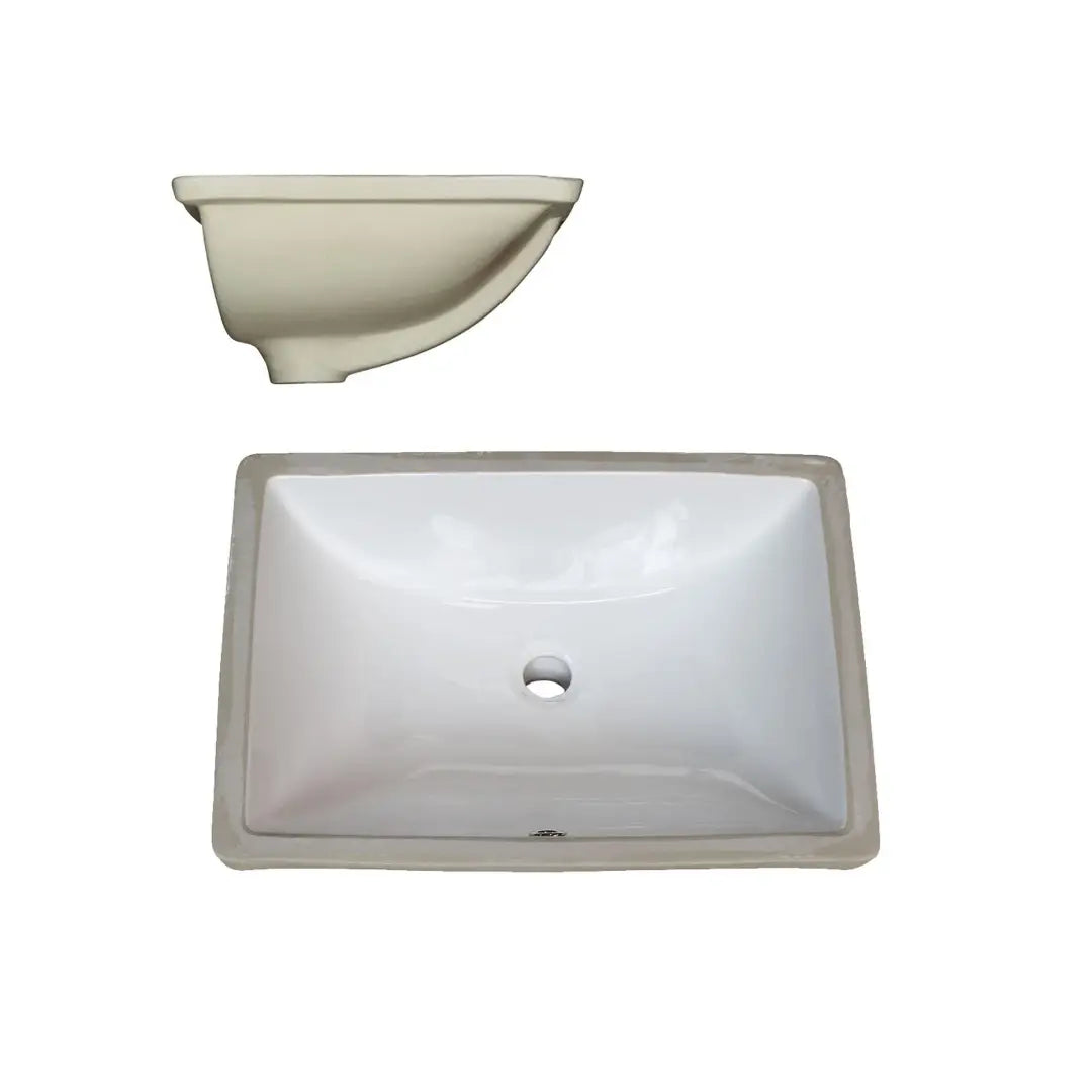L-1611W / LUVUL 16 X 11 RECTANGULAR UNDERMOUNT CERAMIC BATHROOM SINK WHITE 291665