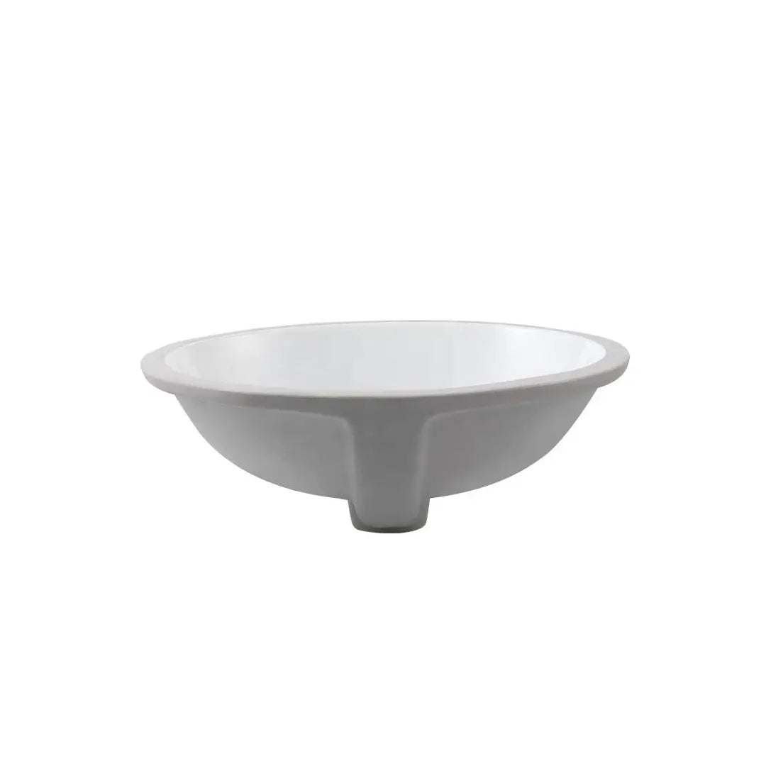 L-1613W / LUVUL 16 X13 INCHES OVAL UNDERMOUNT CERAMIC BATHROOM SINK WHITE 949115