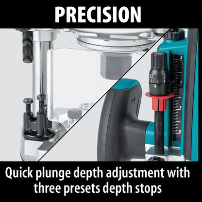 MAKITA 3-1/4 HP PLUNGE ROUTER, W/ VARIABLE SPEED