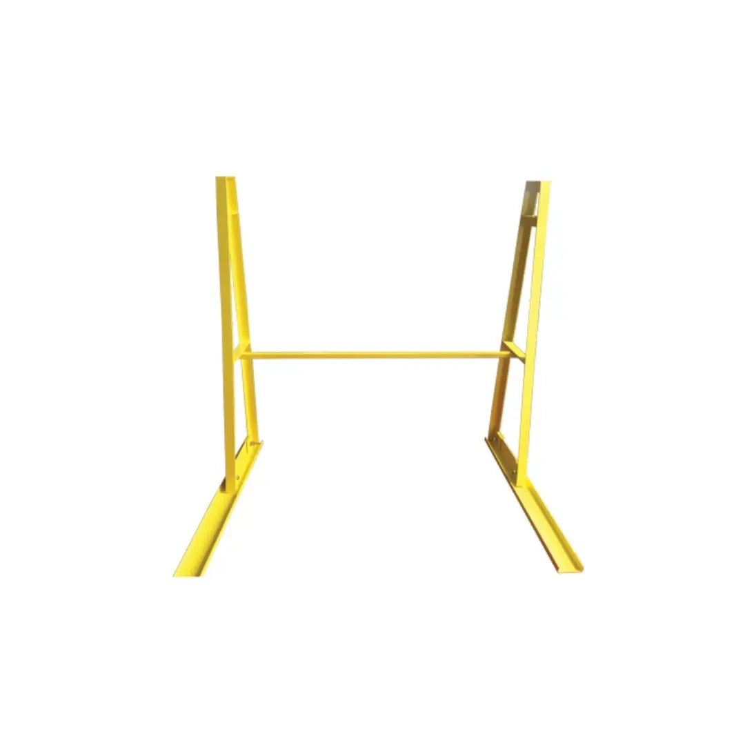 WEHA SINGLE SIDED STORAGE RACK A FRAME, 1 CROSS BAR YELLOW