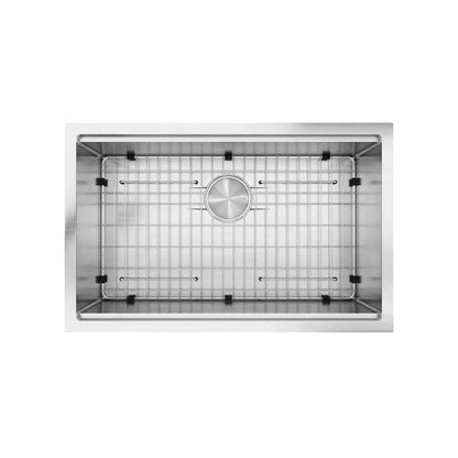 LUVUL 30 INCH WORKSTATION LEDGE UNDERMOUNT 16G R10 COMPACT RADIUS WITH SPEEDY DRAIN TECHNOLOGY KITCHEN SINK STAINLESS SINGLE BOWL 839086 COMBO MAX