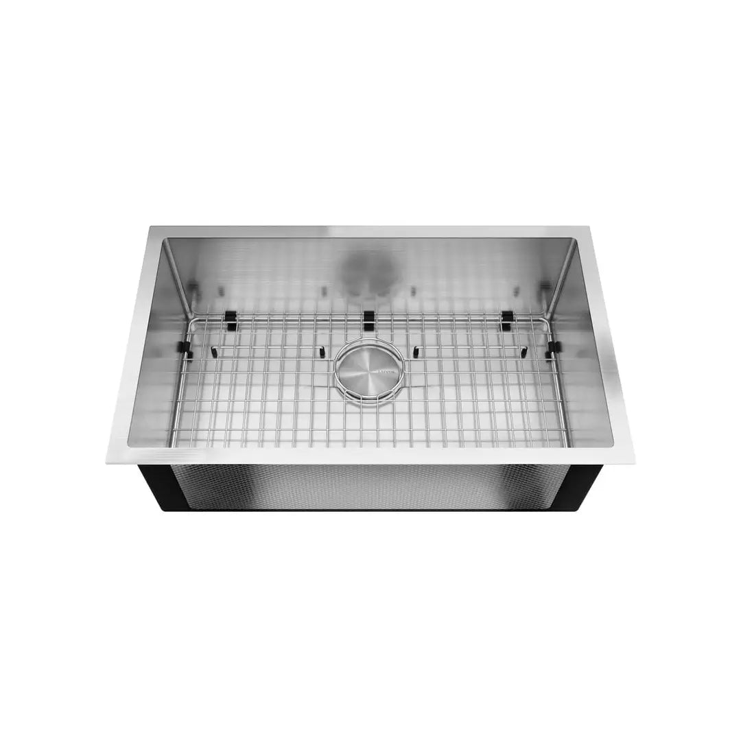 LUVUL 30-INCH UNDERMOUNT 16G R10 COMPACT RADIUS WITH SPEEDY DRAIN TECHNOLOGY KITCHEN SINK STAINLESS STEEL SINGLE BWL 198793