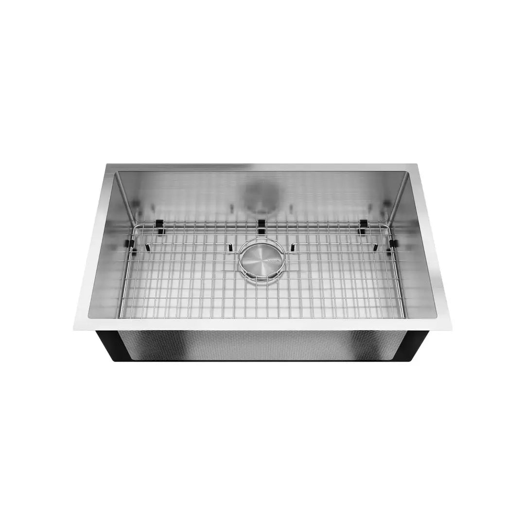 LUVUL 32-INCH UNDERMOUNT 16G R10 COMPACT RADIUS WITH SPEEDY DRAIN TECHNOLOGY KITCHEN SINK S/STEEL SINGLE BWL 429480