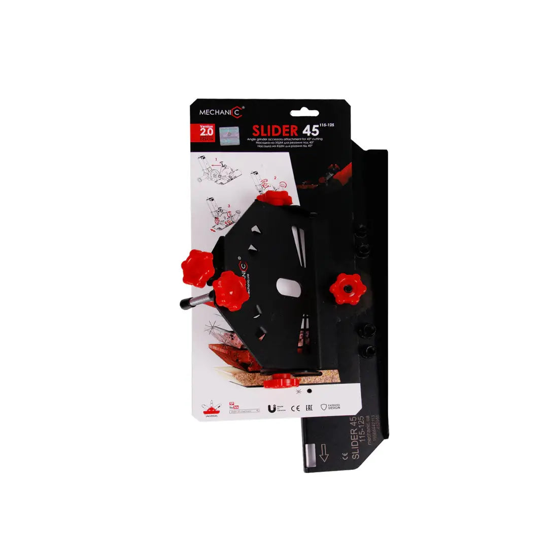 SLIDER 1.8" X 4.5"-5" 2.0 CUTTING GUARD – MECHANIC PRECISION 45° TILE CUTTING ATTACHMENT FOR ANGLE GRINDER
