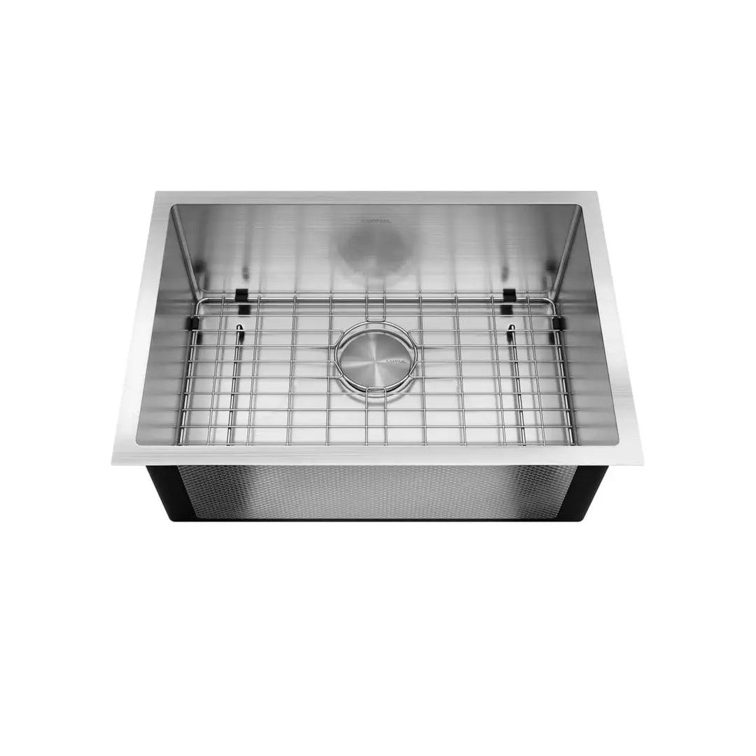 LUVUL 26-INCH UNDERMOUNT 16G R10 COMPACT RADIUS WITH SPEEDY DRAIN TECHNOLOGY KITCHEN SINK S/STEEL SINGLE BWL 425051