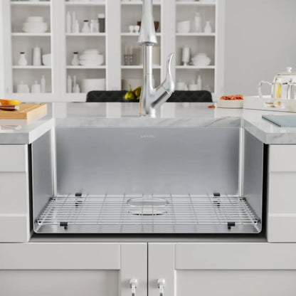 LUVUL 26-INCH UNDERMOUNT 16G R10 COMPACT RADIUS WITH SPEEDY DRAIN TECHNOLOGY KITCHEN SINK S/STEEL SINGLE BWL 425051