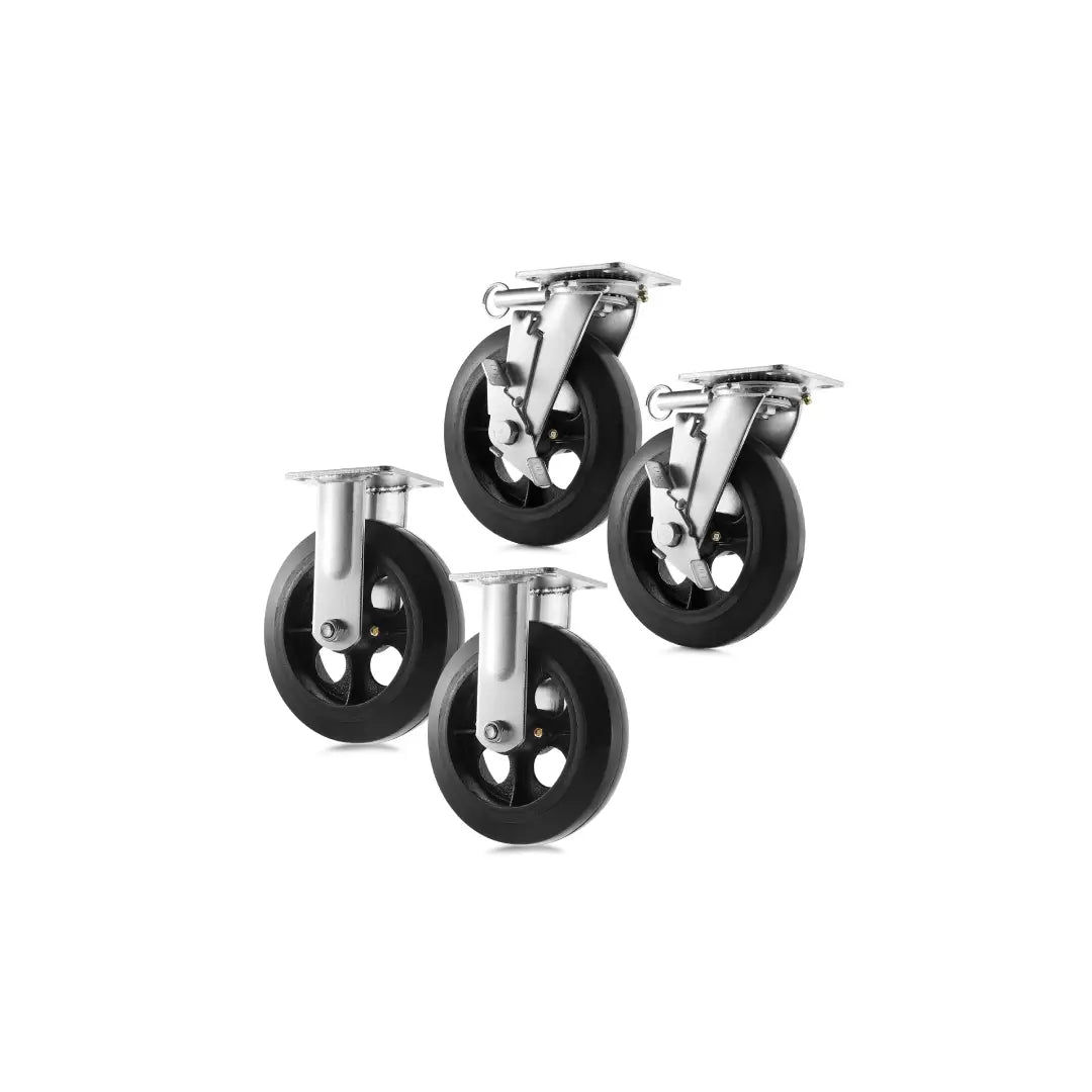 NON-WELDED STONE SHOP CART 2 SWIVEL WHEELS, 2 FIXED WHEELS
