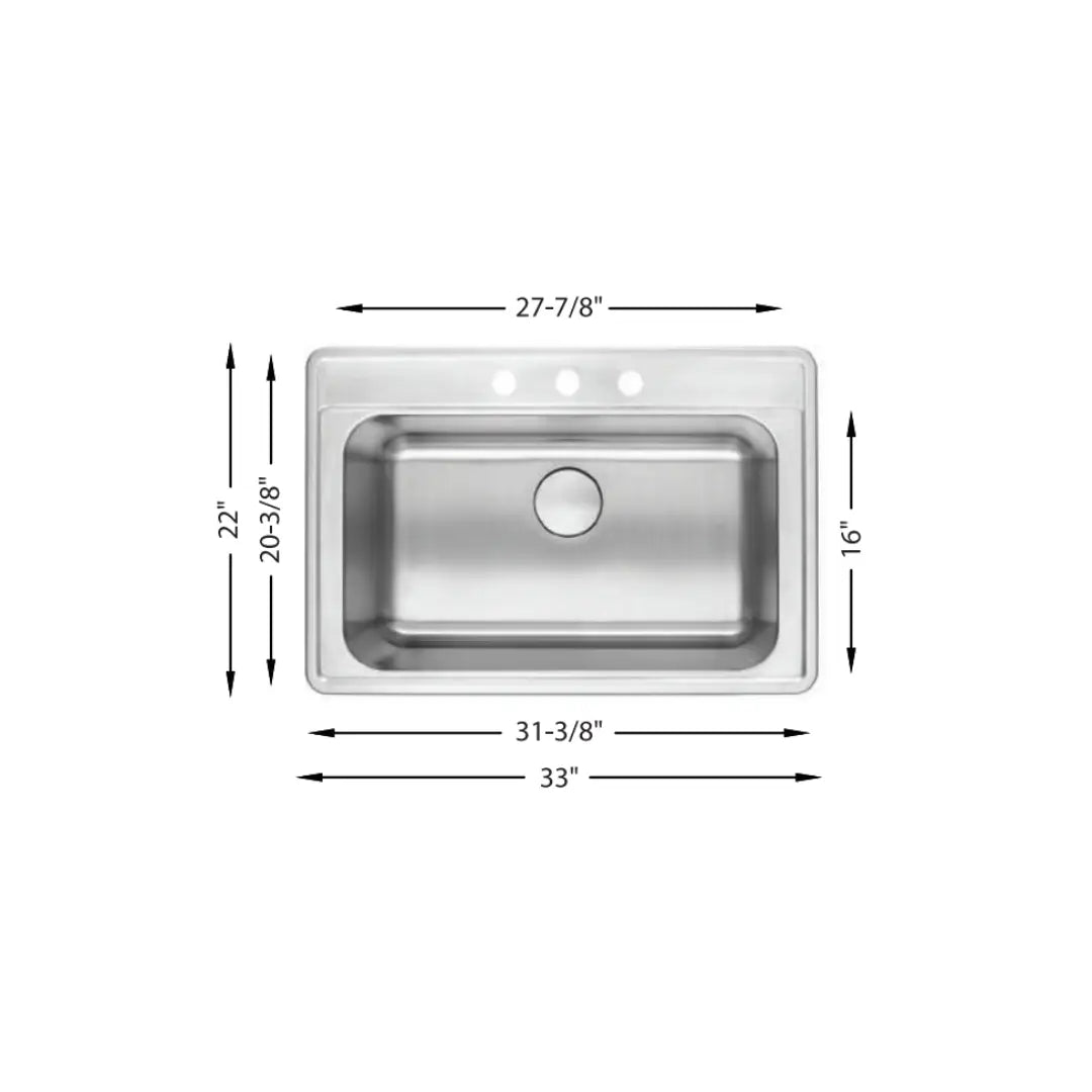 LUVUL Undermount Single Bowl Kitchen Sink - 506107