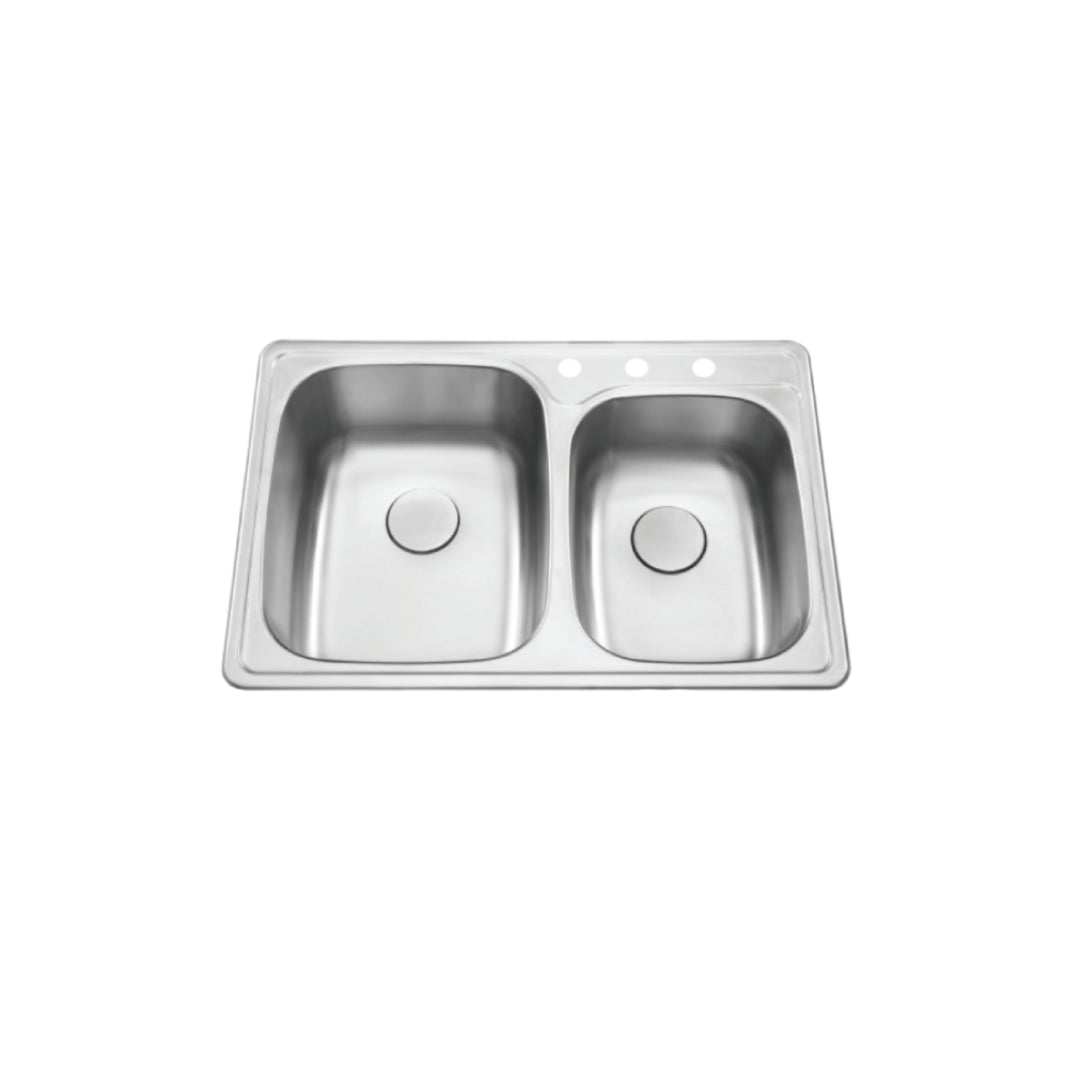 LUVUL Undermount Double Bowl Kitchen Sink - 482004
