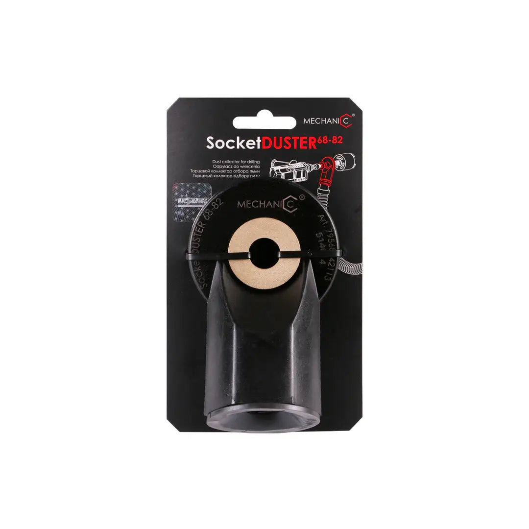SOCKETDUSTER 68–82 DUST COLLECTOR FOR DIAMOND DRILLS – MECHANIC CLEAN, EFFICIENT OUTLET HOLE DRILLING