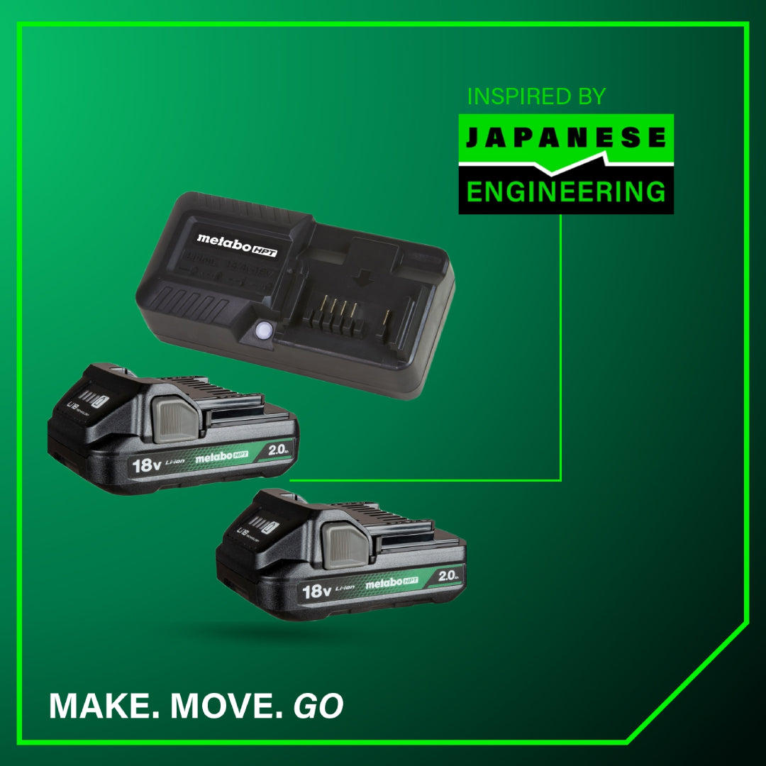18V Li-Ion Starter Kit 2x 382311M; UC18YKSL, (18V 2.0 Ah x 2) w/ 30% longer run time