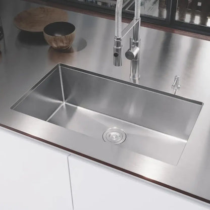 LUVUL 30" R10 Handmade Undermount Sink – Single Bowl – 16G Stainless Steel