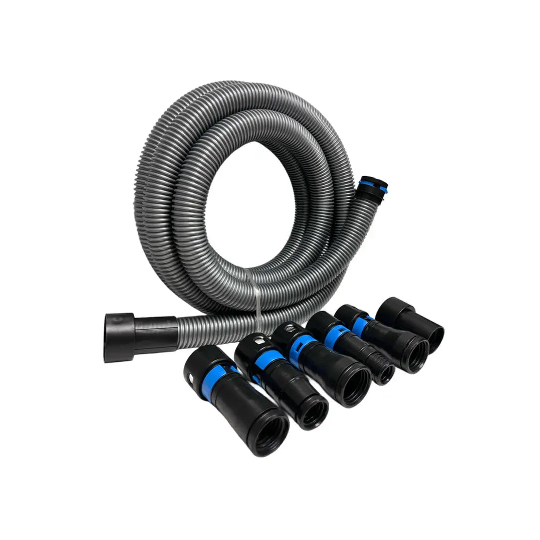 MECHANIC 1 1/4" X 17 FT SHOP VAC HOSE ADAPTER KIT WITH QUICK CLICK POWER TOOL CONNECTION