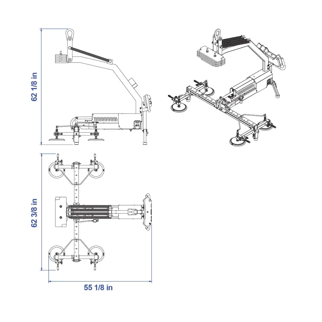 180º Rotation Vacuum Lifters 160kg ARV-180E