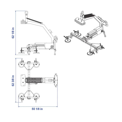 180º Rotation Vacuum Lifters 160kg ARV-180E