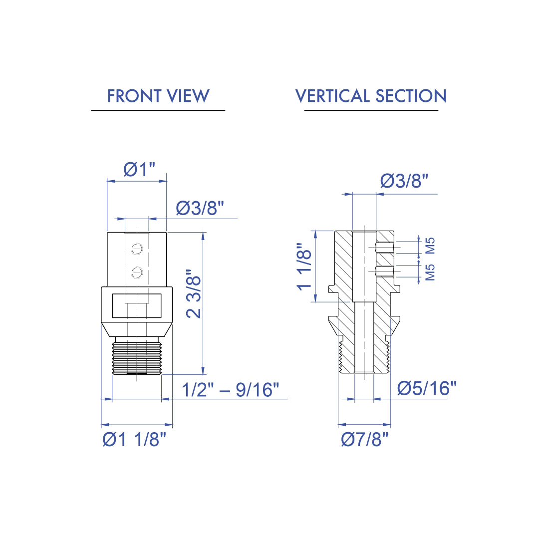WSDA01 Water Swivel Drill Adaptor R 1/2