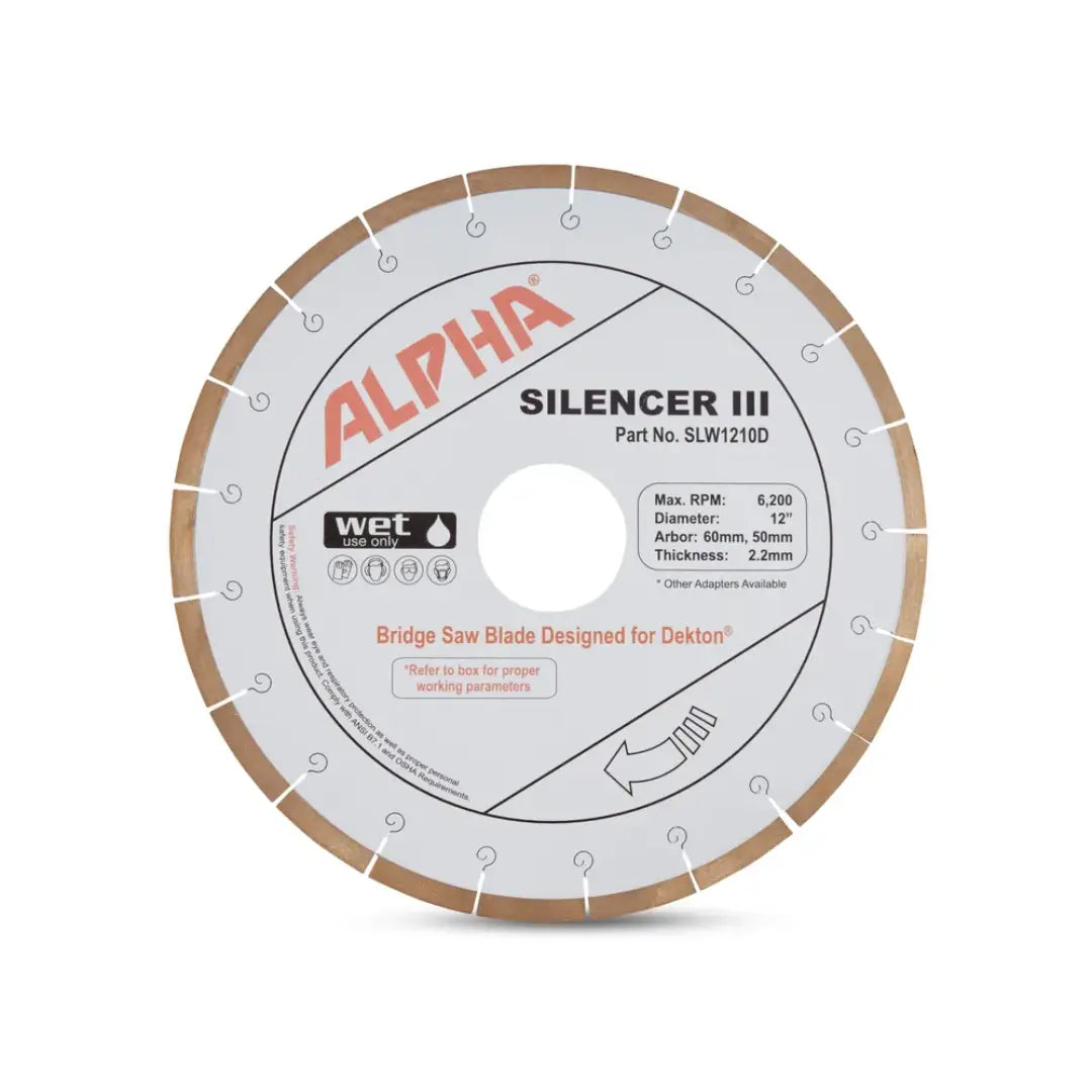 Alpha Silencer III Bridge Saw Blade For Dekton