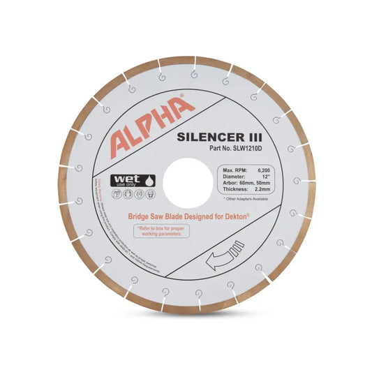 ALPHA SILENCER III BRIDGE SAW BLADE FOR DEKTON
