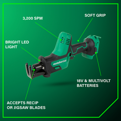 18V Cordless One Handed Reciprocating Saw