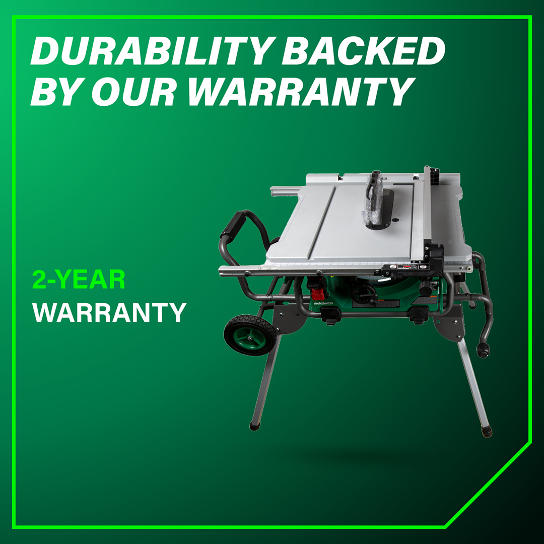 10 Inch Table Saw with Fold and Roll Stand