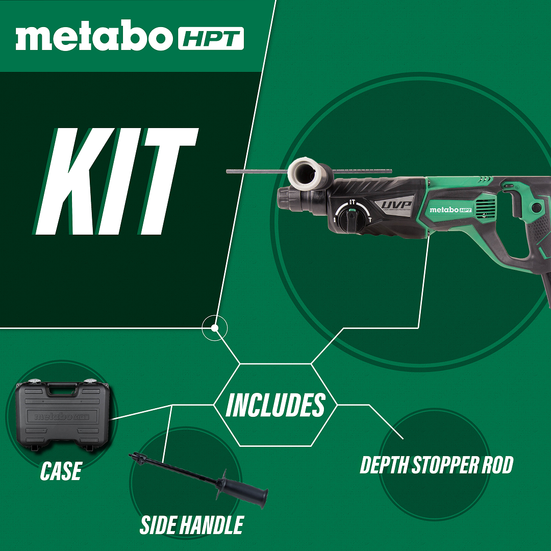 1-1/8 Inch 3-Mode D-Handle SDS Plus Rotary Hammer