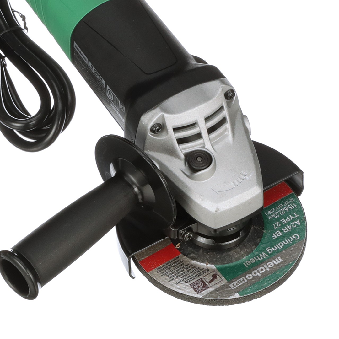 4-1/2 Inch 6.2 Amp Slide Switch Angle Grinder Kit w/ 5 Abrasive Wheels