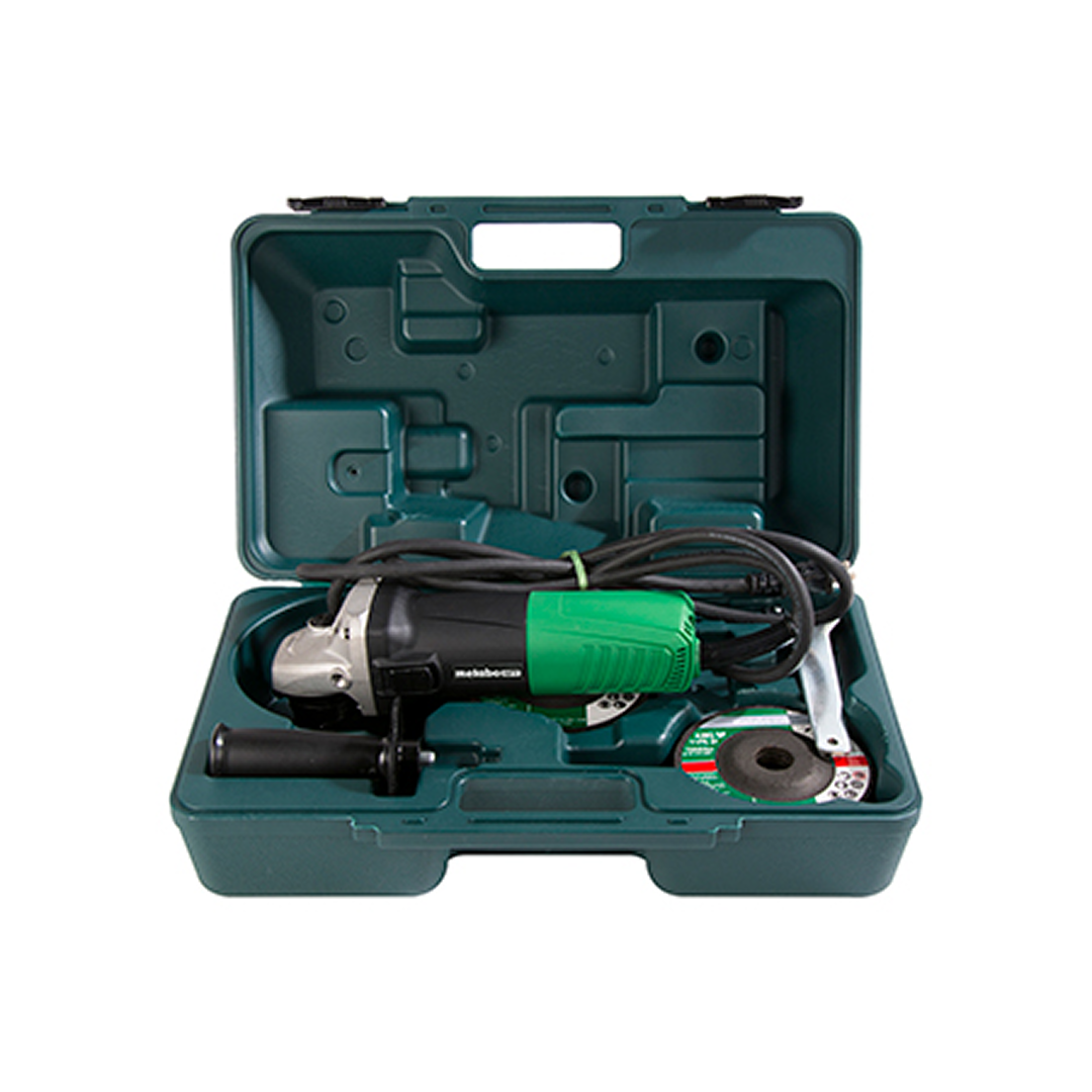 4-1/2 Inch 6.2 Amp Slide Switch Angle Grinder Kit w/ 5 Abrasive Wheels