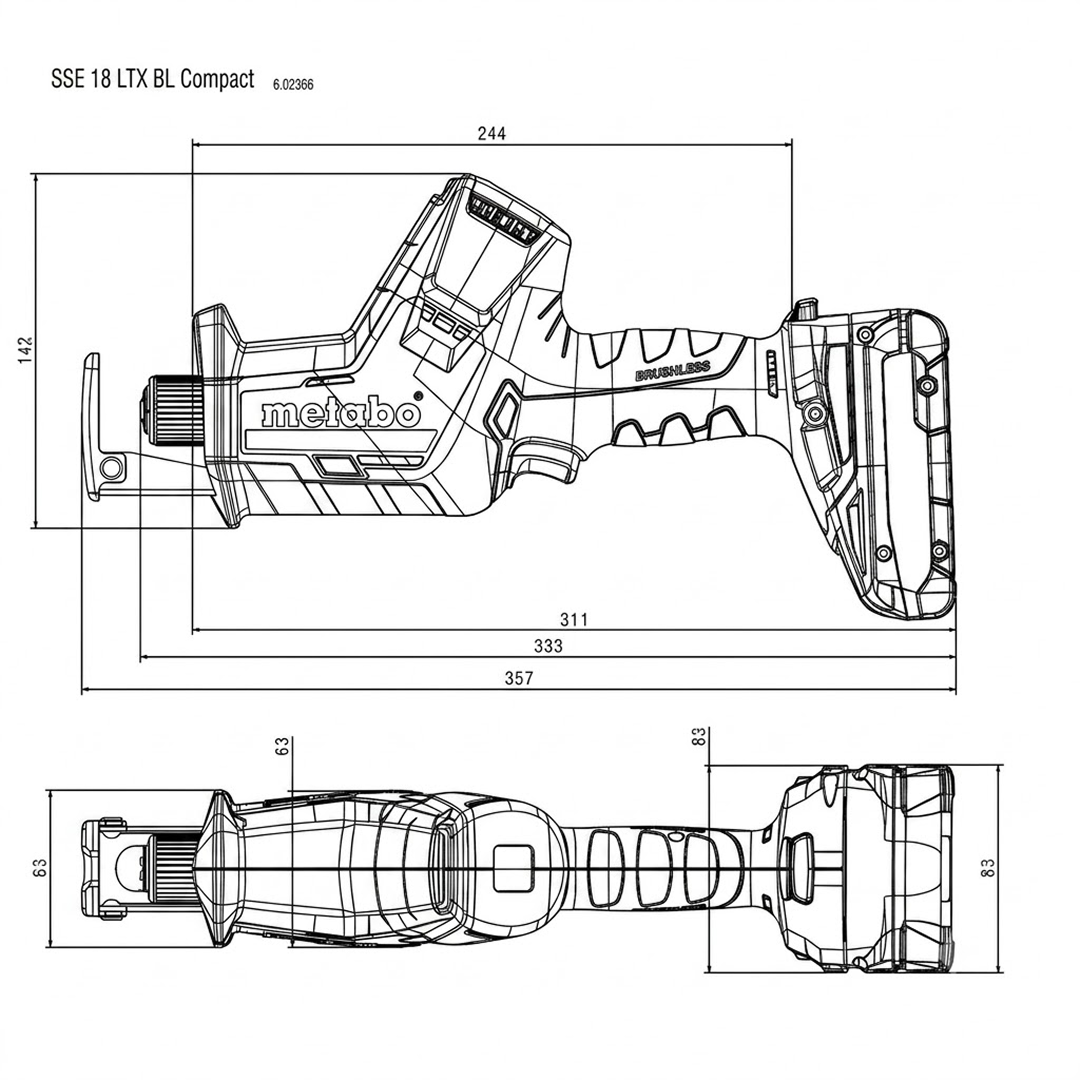 SSE 18 LTX BL Compact (602366840) Cordless Reciprocating Saw