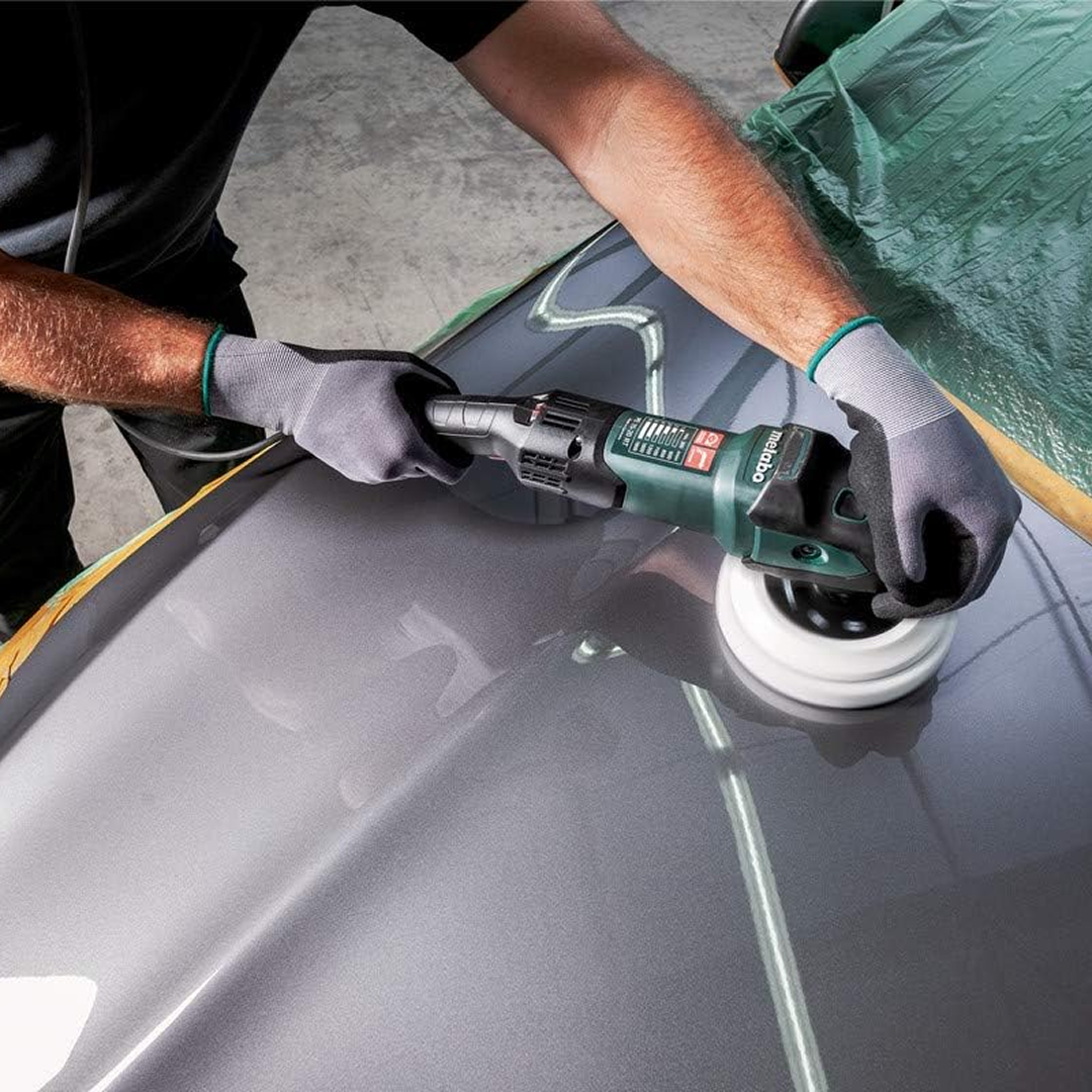 Metabo 7-Inch Variable Speed Polisher, 300-1900 RPM, Speed Control W/Lock-on, Rat Tail, Electronics, PE 15-20 RT