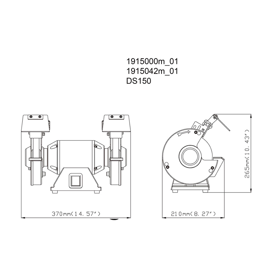 604150420 - Ds 150 M 6" Bench Grinder - 3,600 Rpm - 3.0 Amp