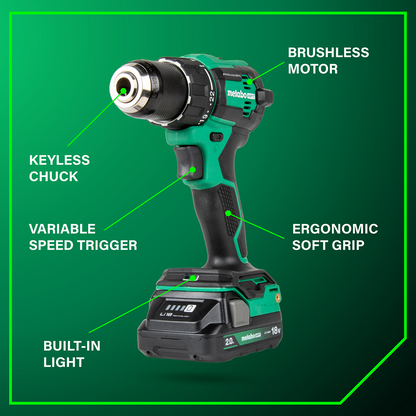 18V MultiVolt™ Cordless Brushless Hammer Drill Kit (2 x 2.0Ah)