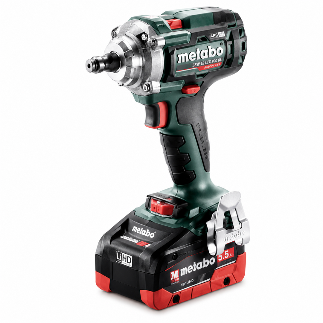 Metabo 603180620 BS 18 LTX-3 BL Q I Metal 18V Brushless 3-Speed Drill/Driver - 0-550/2000/4000 RPM - 1151 in-lbs max - Auto-Tensioning Quick-Change Metal Chuck - Kit w/ ASC 145, 2x 5.5 LiHD Batteries, metaBOX 145 L