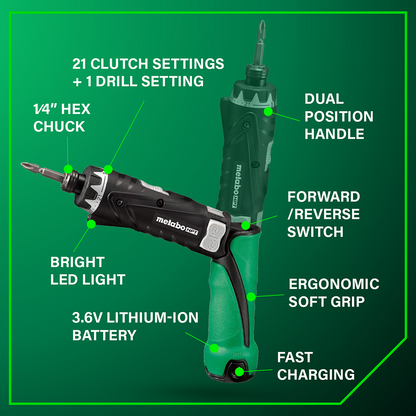 3.6V Lithium Ion Screwdriver 1.5Ah