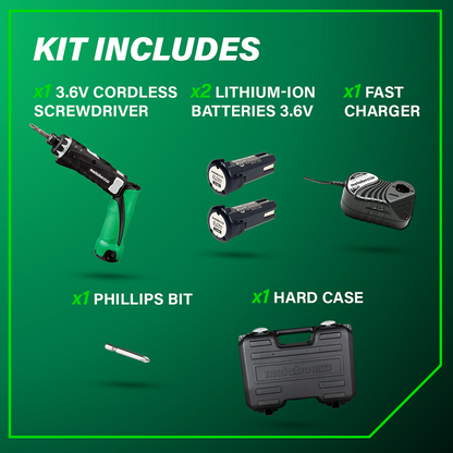 3.6V Lithium Ion Screwdriver 1.5Ah