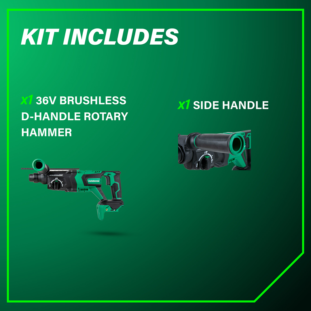 36V MultiVolt™ Brushless 1-1/8" SDS Plus D-Handle Rotary Hammer (Tool Body Only)